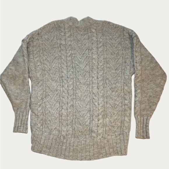 Arizona Women’s Cream Oversized Cable‎ Knit Cardigan Cottagecore Grandpacore XS - Picture 2 of 14